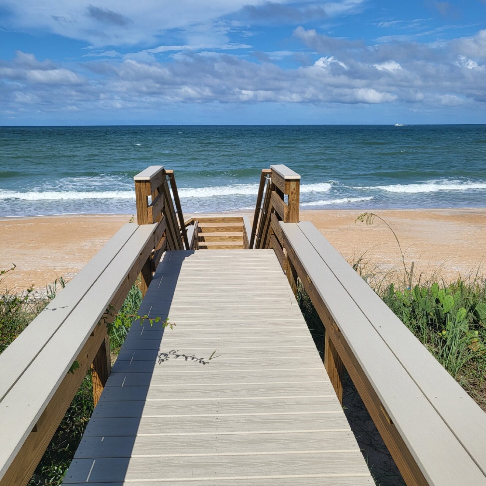 Private beach walkover at Salty Dog Lodge