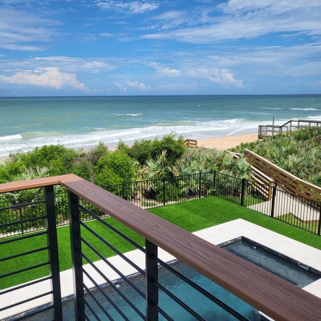 Ocean view from a Salty Dog Lodge balcony